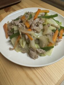 豚こまと野菜のさっぱり炒め